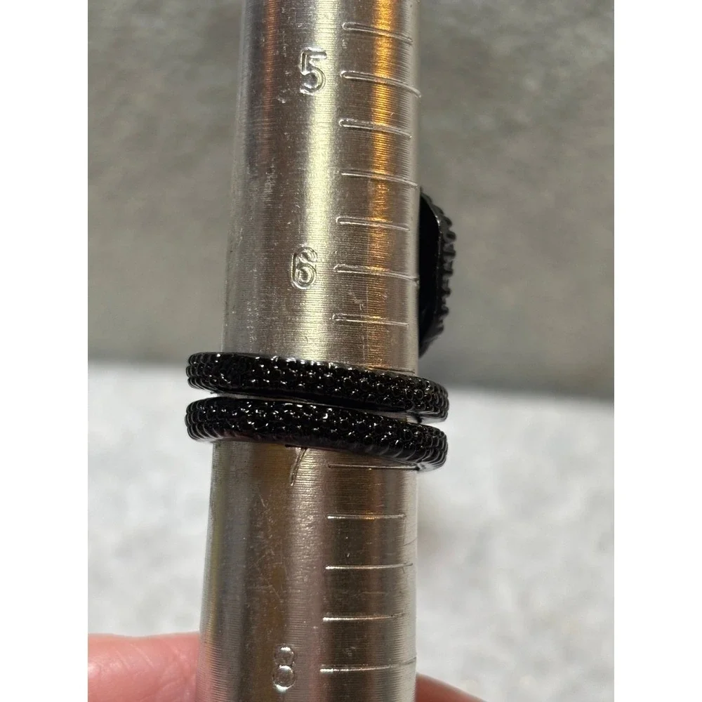 #3. Black Snake Wrap Ring Lg
